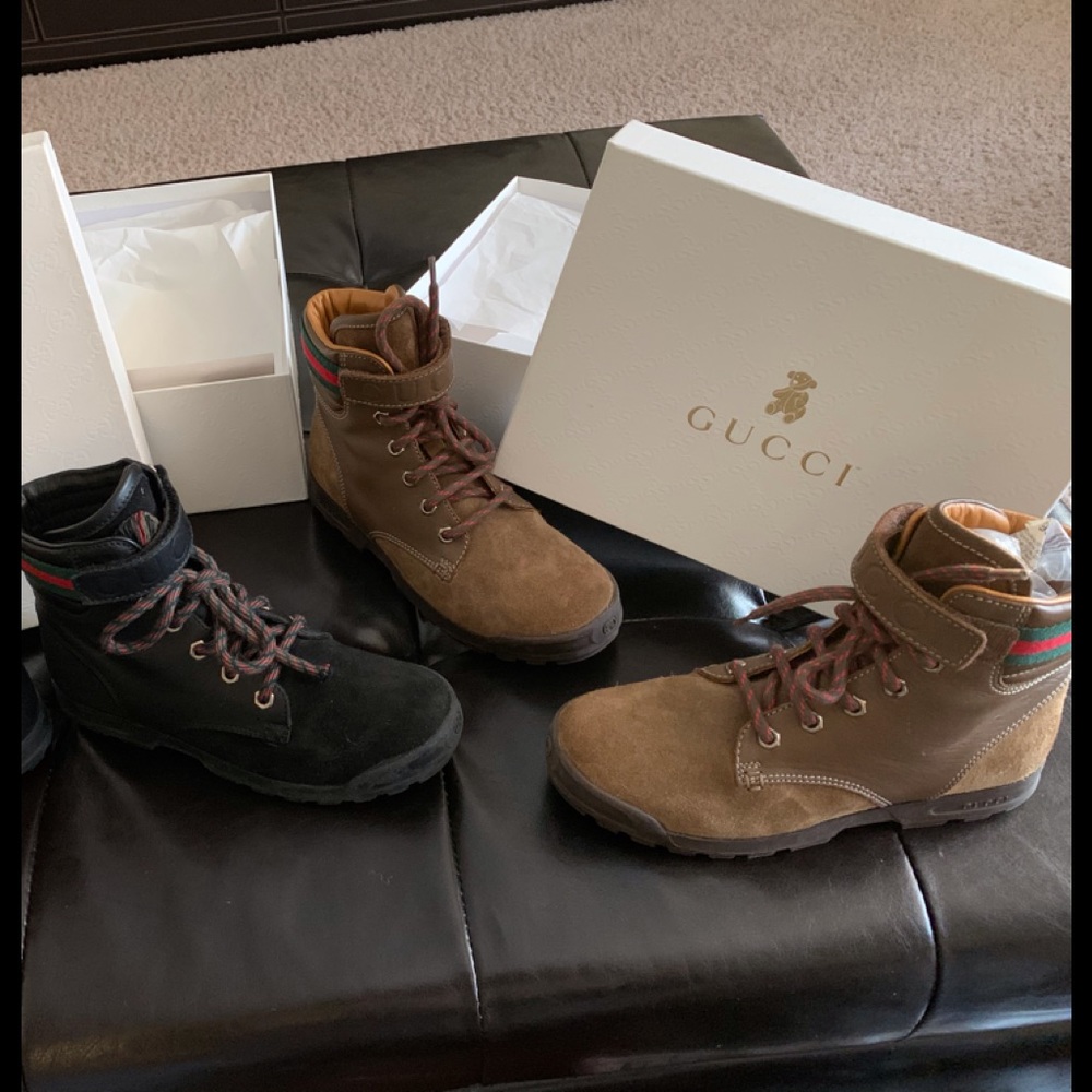 GUCCI KIDS BOOTS 2 PAIRS